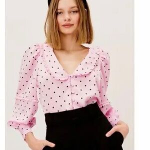 For Love&Lemons Pink Leonora Blouse